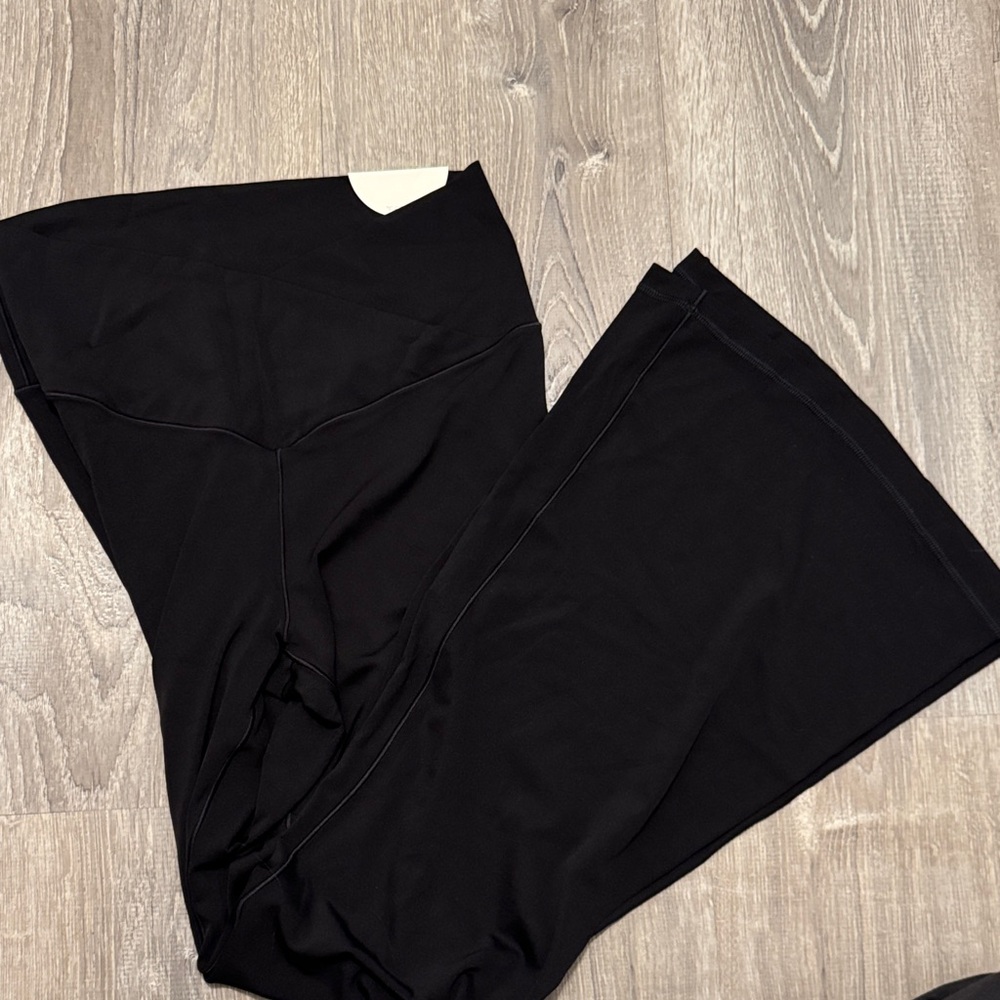 Aerie Black Hi-Rise Flare Pants